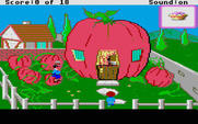 Mixed-Up Mother Goose for Atari ST - Outside the pumpkin...