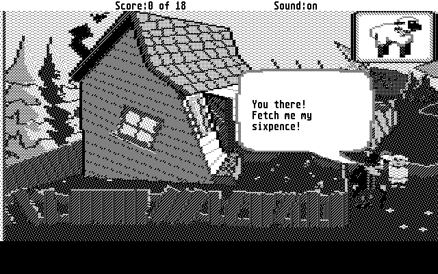 Mixed-Up Mother Goose Atari ST Screenshot: A crooked house...