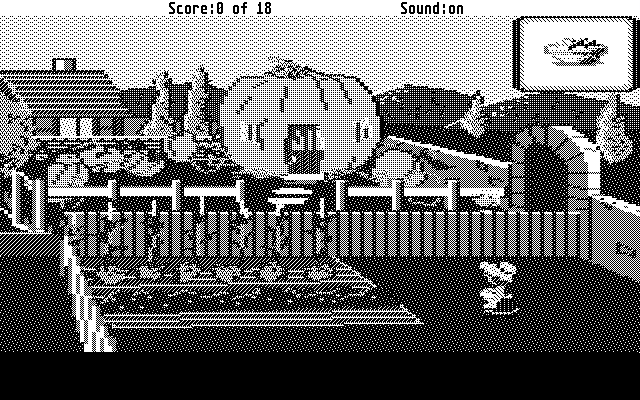 Mixed-Up Mother Goose Atari ST Screenshot: It's a giant pumpkin!