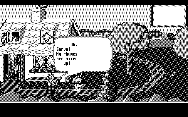 Mixed-Up Mother Goose Atari ST Screenshot: All of the rhymes are mixed up; can you help?