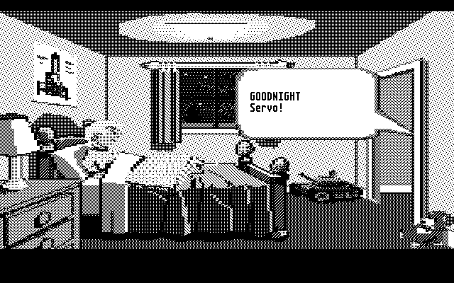 Mixed-Up Mother Goose Atari ST Screenshot: Time for bed!