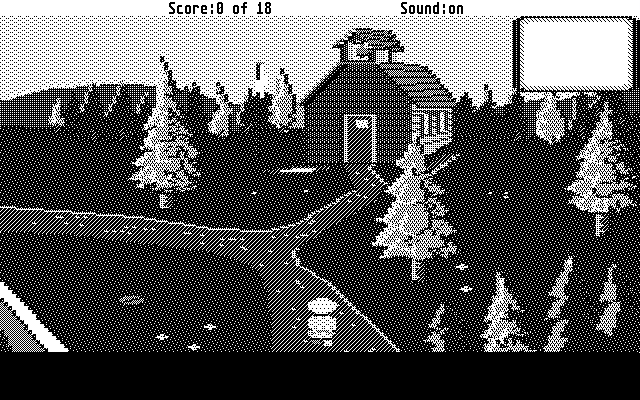 Mixed-Up Mother Goose Atari ST Screenshot: There's a school in the distance...