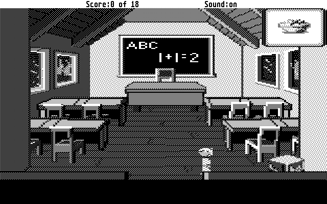 Mixed-Up Mother Goose Atari ST Screenshot: Inside the school...