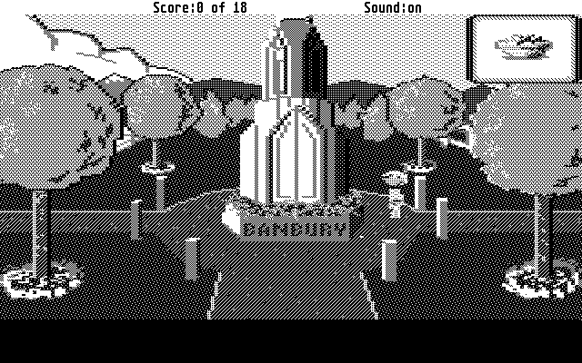 Mixed-Up Mother Goose Atari ST Screenshot: Which way should I go from here?