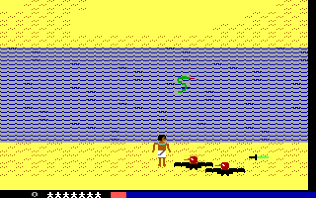 Seven Spirits of Ra, The IBM PC/Compatibles Screenshot: Before I do anything I'll want to grab this sword...