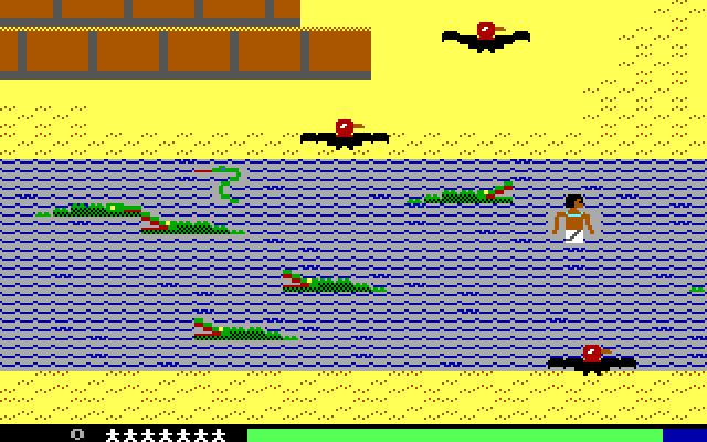 Seven Spirits of Ra, The IBM PC/Compatibles Screenshot: Once again trying to escape the dangers of the river...