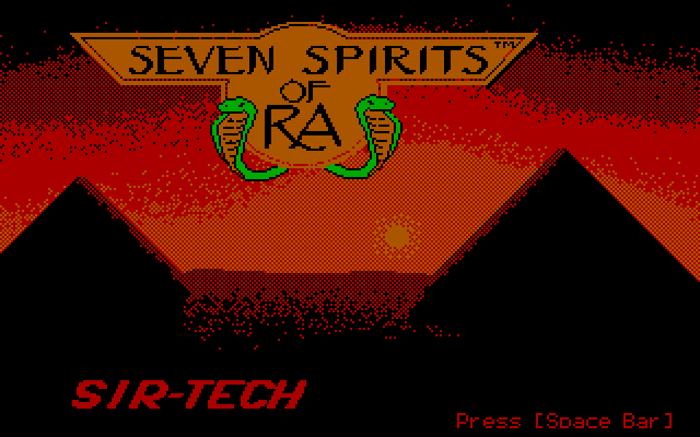 Seven Spirits of Ra, The IBM PC/Compatibles Screenshot: Title screen.