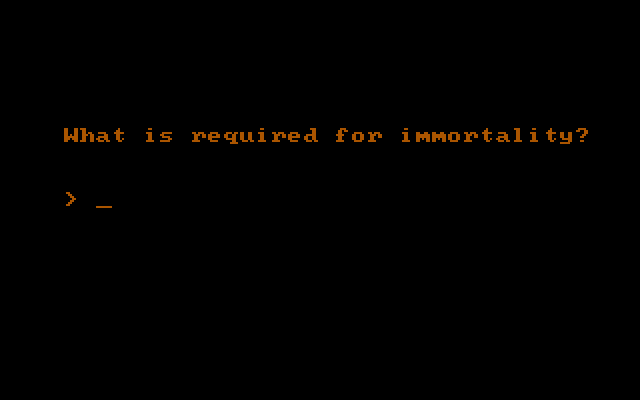 Seven Spirits of Ra, The IBM PC/Compatibles Screenshot: Can you solve this riddle?