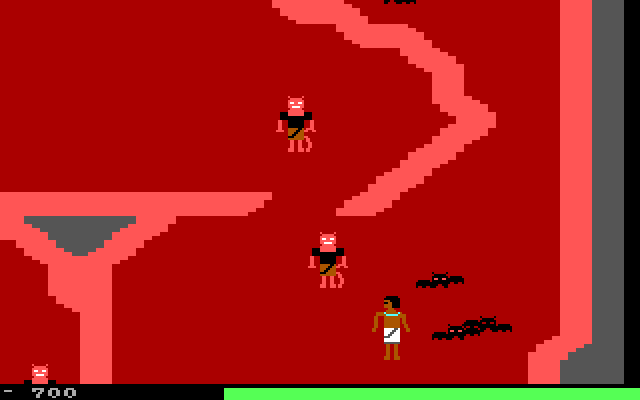 Seven Spirits of Ra, The IBM PC/Compatibles Screenshot: Bats and demons abound!