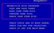 Notable Phantom, The for IBM PC/Compatibles - Compose main menu.