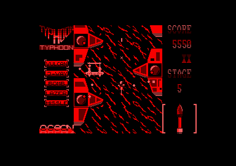 Ajax Amstrad CPC Screenshot: Under attack from all directions...