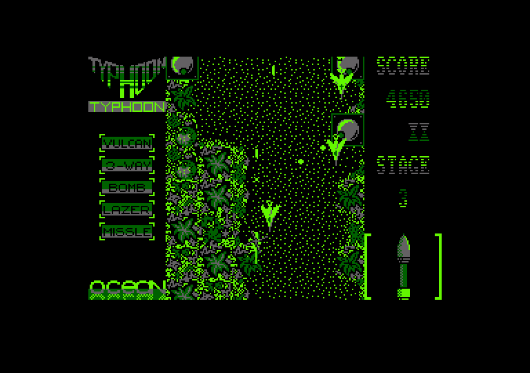 Ajax Amstrad CPC Screenshot: Blasting my way through the stage...