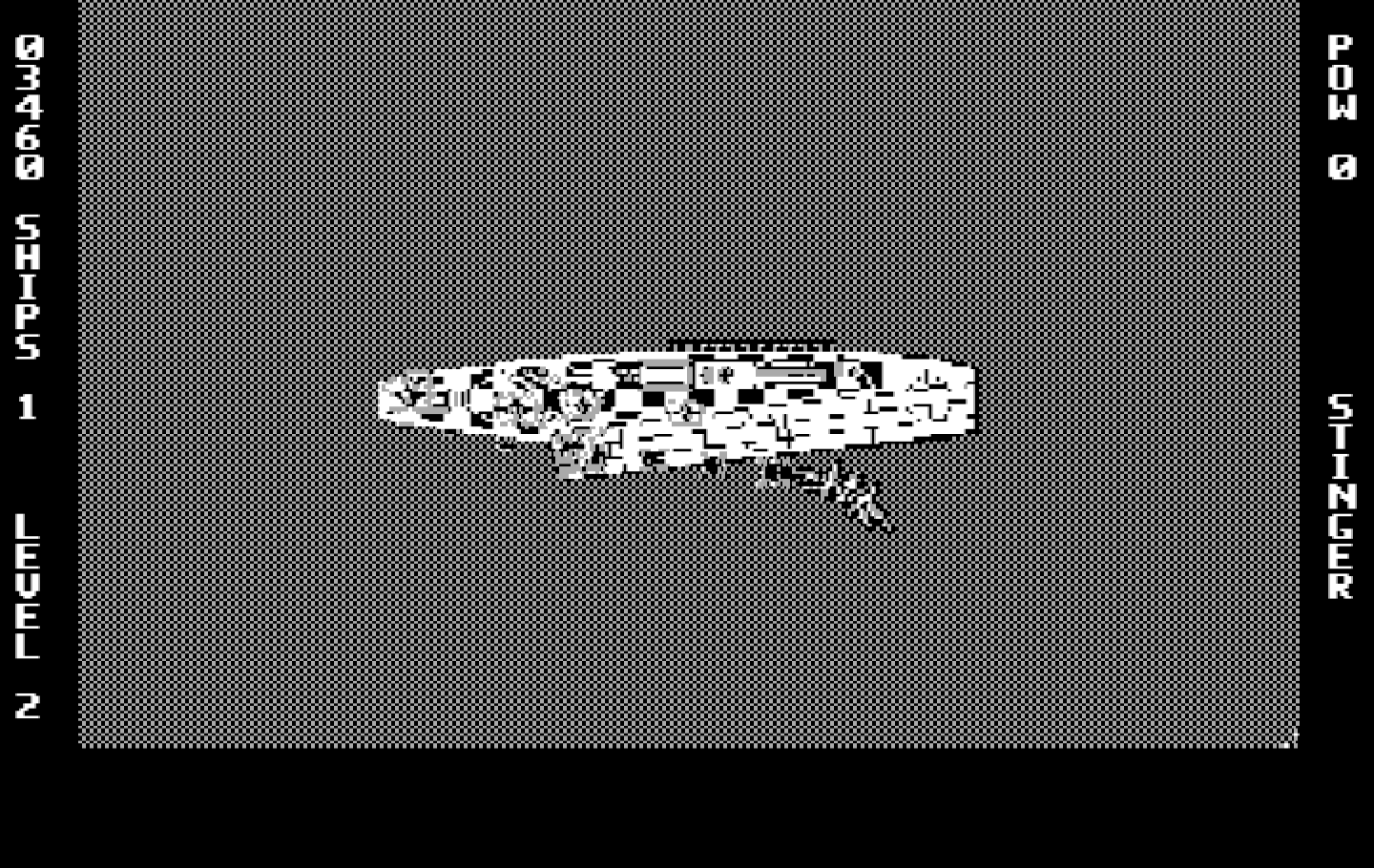Ajax IBM PC/Compatibles Screenshot: Fighting a large ship...