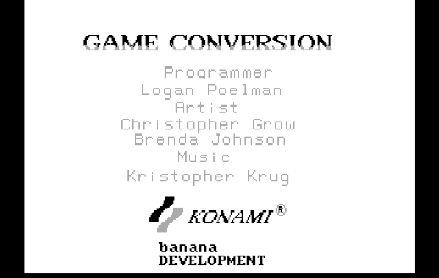 Ajax IBM PC/Compatibles Screenshot: Credits screen.
