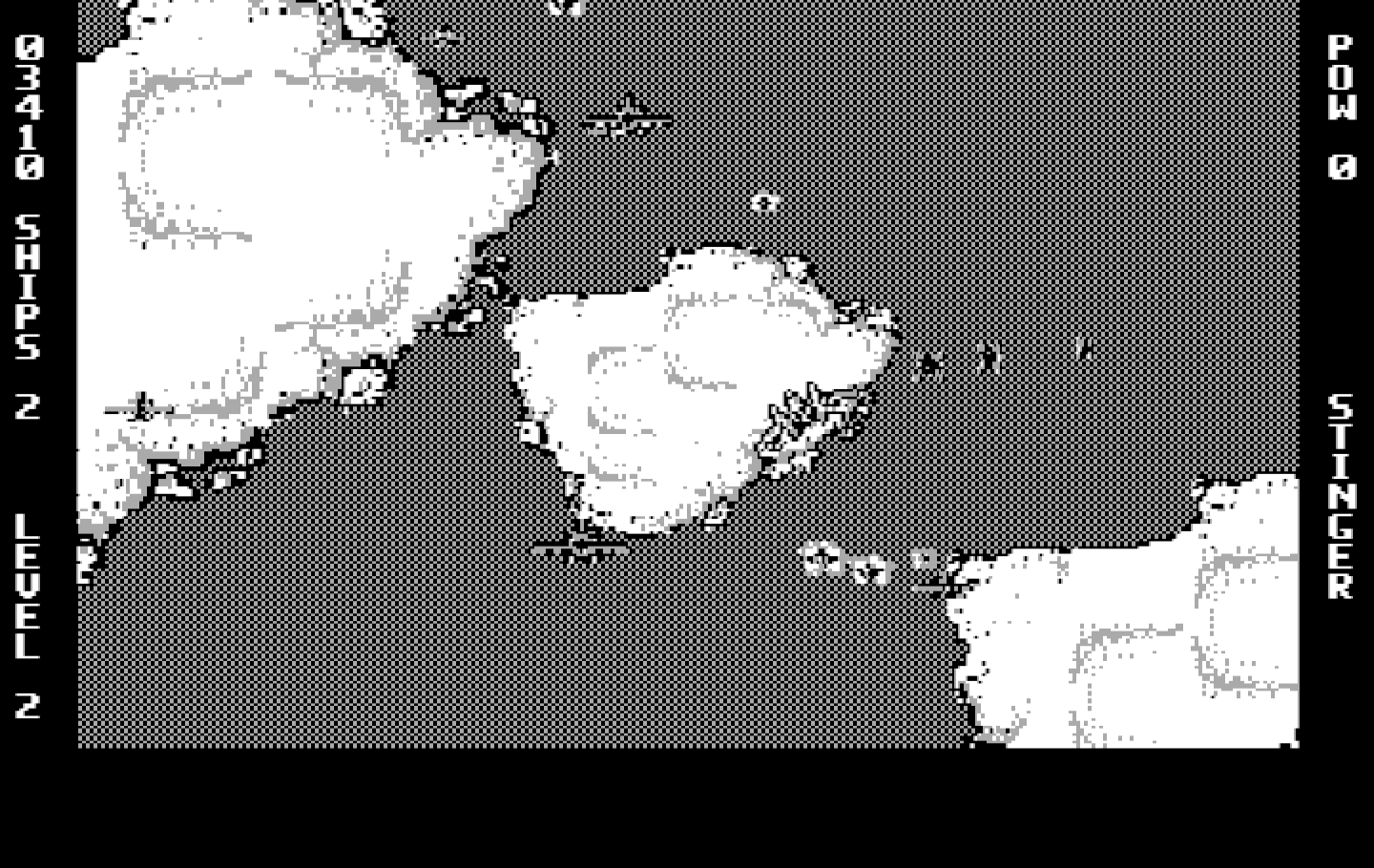 Ajax IBM PC/Compatibles Screenshot: This level switches from scrolling to flying "into" the screen.