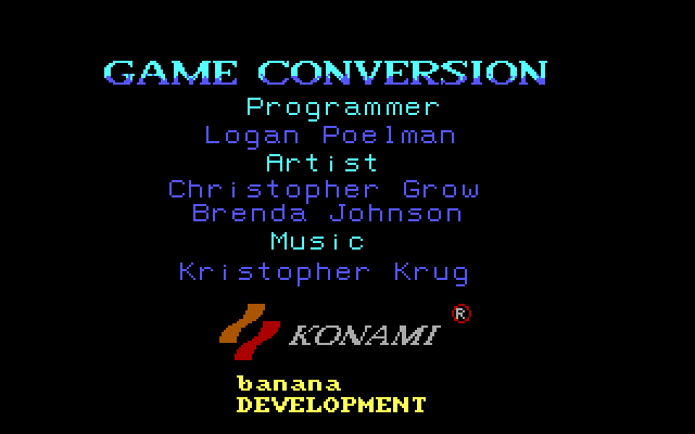 Ajax IBM PC/Compatibles Screenshot: Game credits.