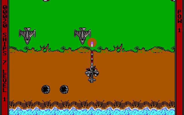 Ajax IBM PC/Compatibles Screenshot: Firing at opponents.