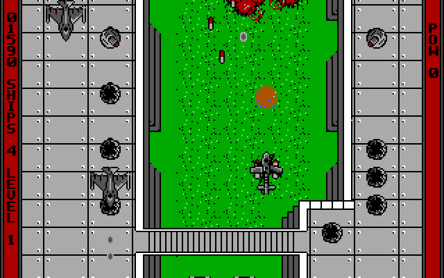 Ajax IBM PC/Compatibles Screenshot: Enemies attack from both the ground and air.