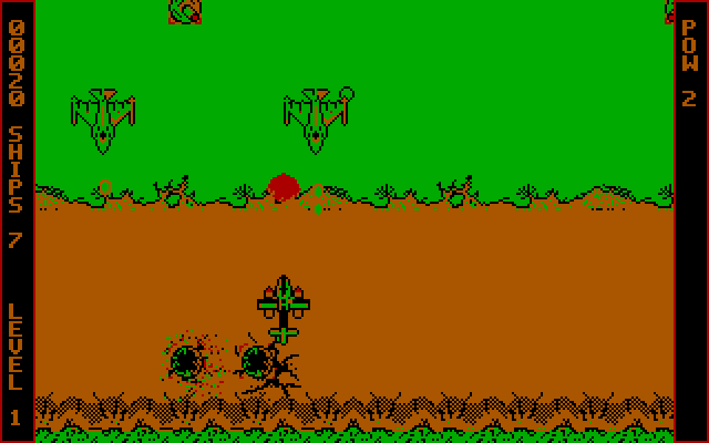 Ajax IBM PC/Compatibles Screenshot: Watch out for incoming planes!