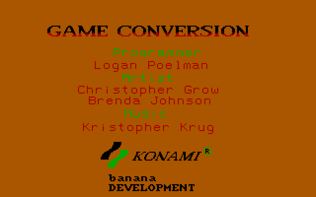 Ajax IBM PC/Compatibles Screenshot: Game credits.