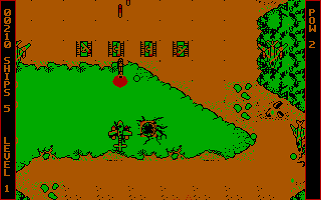 Ajax IBM PC/Compatibles Screenshot: Watch out for these tanks.