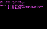 Ajax for IBM PC/Compatibles - Select the type of input you'll be using.