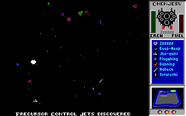 Star Control IBM PC/Compatibles Screenshot: Located some precursor control jets...