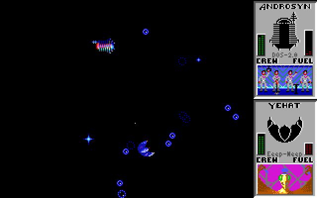 Star Control IBM PC/Compatibles Screenshot: Dodge the bubbles...they are deadly!