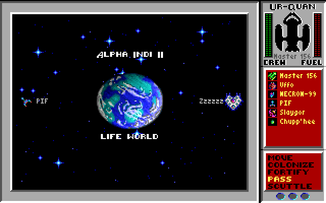 Star Control IBM PC/Compatibles Screenshot: Ready to begin battle for a life world?