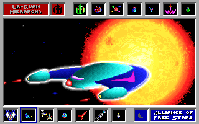 Star Control IBM PC/Compatibles Screenshot: Last reported location of this skiff...
