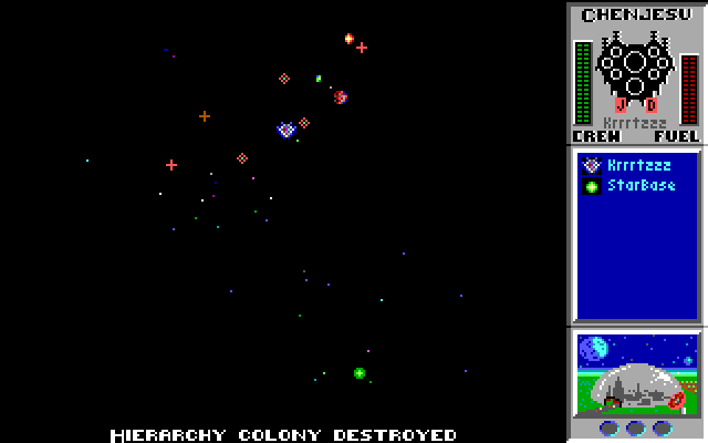 Star Control IBM PC/Compatibles Screenshot: Colony destroyed!