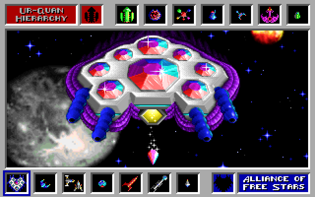 Star Control IBM PC/Compatibles Screenshot: The Alliance flagship...