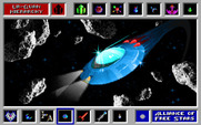 Star Control for IBM PC/Compatibles - Asteroids always get in the way...but this ship can fly through them easily!