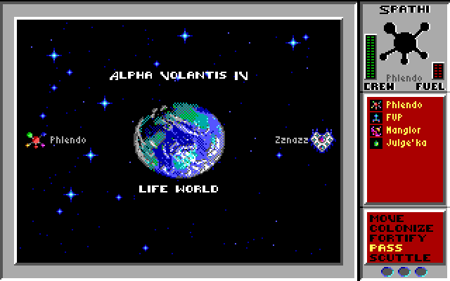 Star Control IBM PC/Compatibles Screenshot: Prepare for battle near a life world...