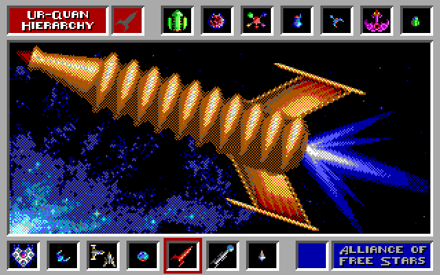Star Control IBM PC/Compatibles Screenshot: The Syreen Penetrator.