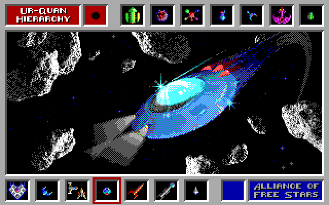 Star Control IBM PC/Compatibles Screenshot: This little ship is fast and can navigate well...
