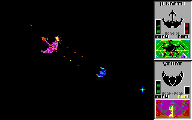 Star Control IBM PC/Compatibles Screenshot: Attacking the Ur-Quan...