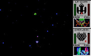 Star Control for IBM PC/Compatibles - The battle screen zooms in or out depending on how close the ships are to each other.