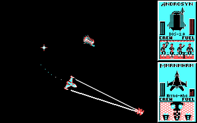 Star Control IBM PC/Compatibles Screenshot: Fire! And missed...
