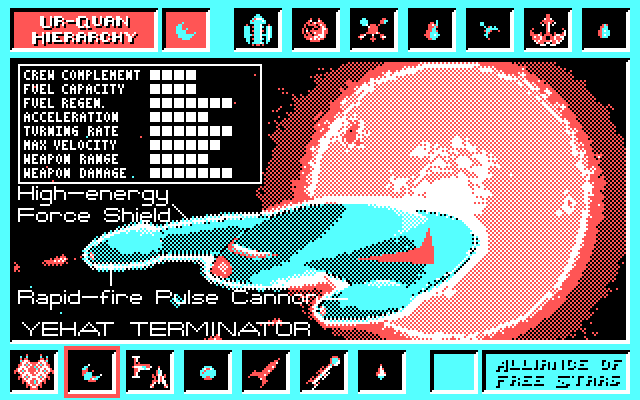Star Control IBM PC/Compatibles Screenshot: The Yehat Terminator.