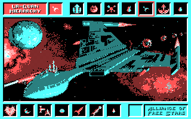Star Control IBM PC/Compatibles Screenshot: One of the Ur-Quan ships.