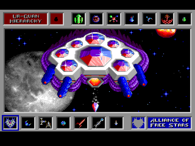 Star Control Sega Genesis / Mega Drive Screenshot: Introducing the Chenjesu Broodhome.