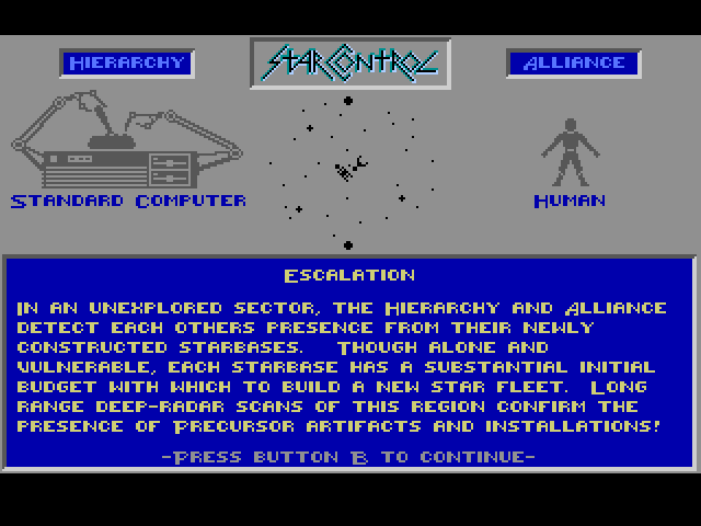 Star Control Sega Genesis / Mega Drive Screenshot: Scenario description.