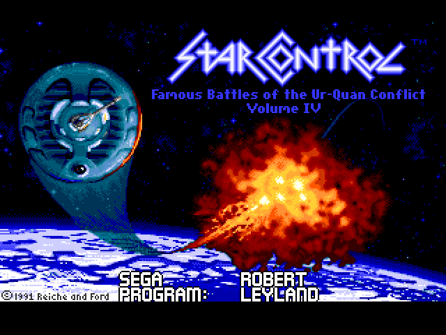 Star Control Sega Genesis / Mega Drive Screenshot: Title screen.