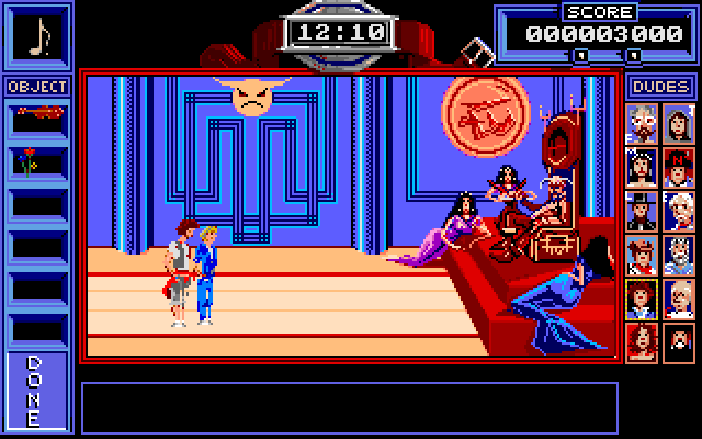Bill & Ted's Excellent Adventure IBM PC/Compatibles Screenshot: Visiting Genghis Khan.