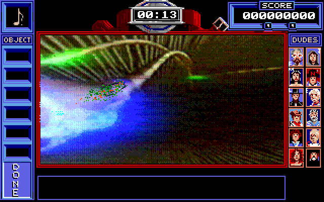 Bill & Ted's Excellent Adventure IBM PC/Compatibles Screenshot: This animation sequence is shown every time you travel to a new time.