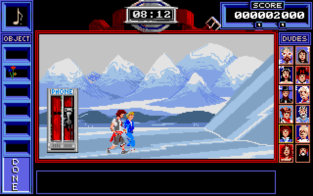 Bill & Ted's Excellent Adventure IBM PC/Compatibles Screenshot: The ice age...nothing here?