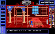 Bill & Ted's Excellent Adventure for IBM PC/Compatibles - Found a violin; and the start of an action sequence that resembles Donkey Kong.