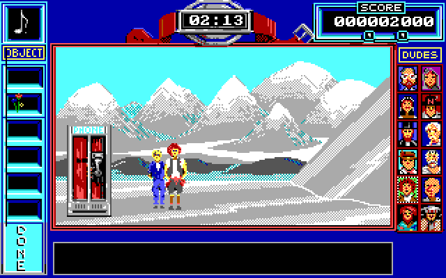 Bill & Ted's Excellent Adventure IBM PC/Compatibles Screenshot: The ice age...hmm, nothing here?