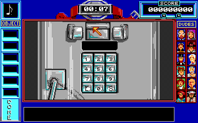 Bill & Ted's Excellent Adventure IBM PC/Compatibles Screenshot: Use the telephone to travel in time.